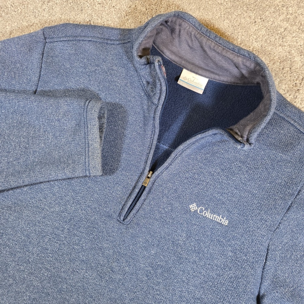 Columbia Men's Great Hart Mountain III Half-Zip Pullover Navy Sweatshirt Medium